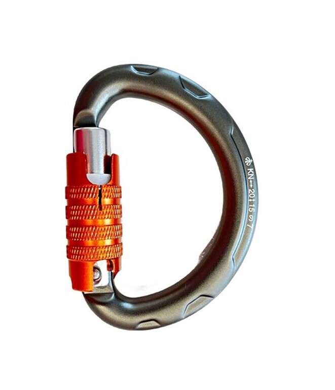 ver 0266 Карабин «GRAY» полукруглый трехтактный (Keylock) ф.Vertical